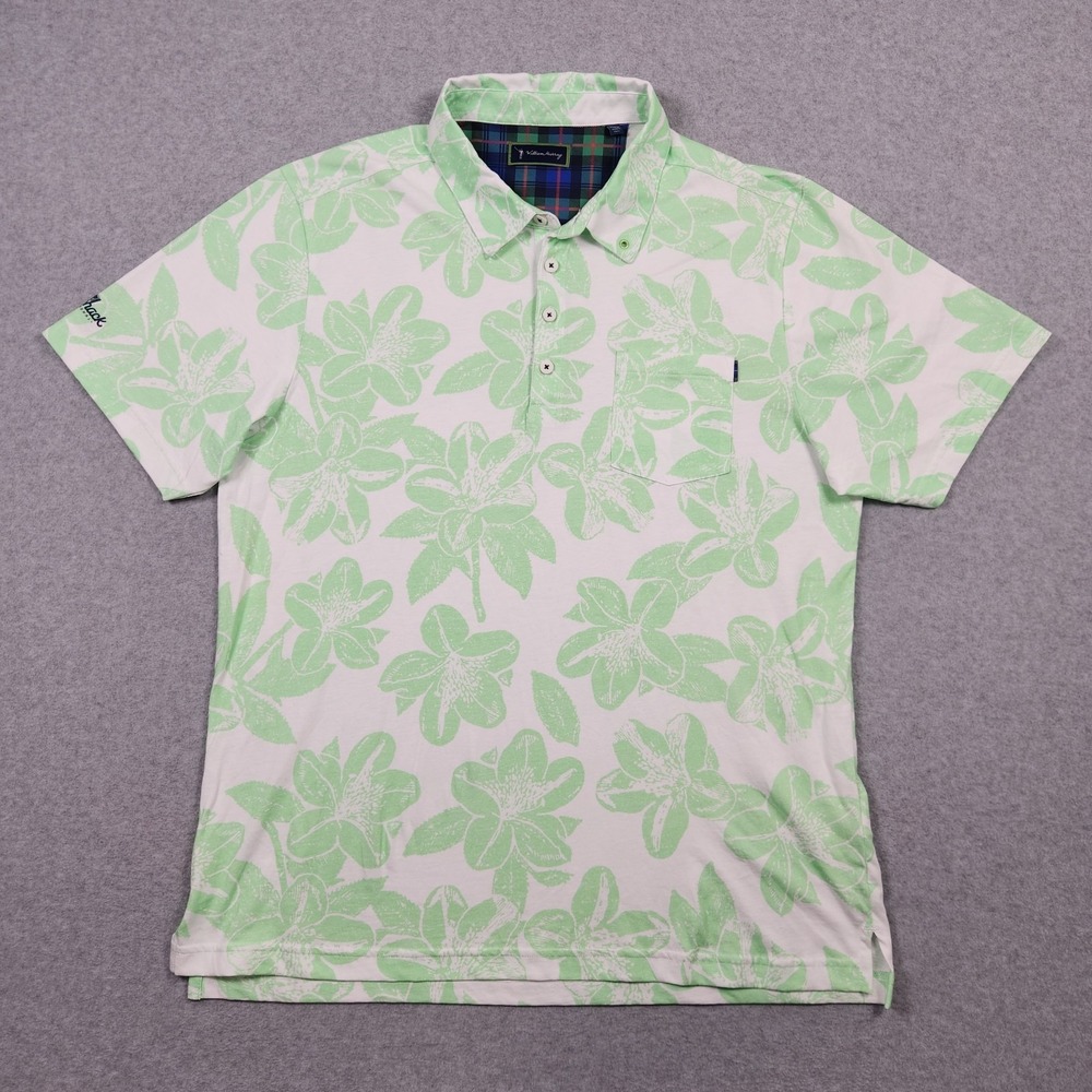 William Murray Golf Polo XL Green Caddyshack Bill Floral Discontinued Print